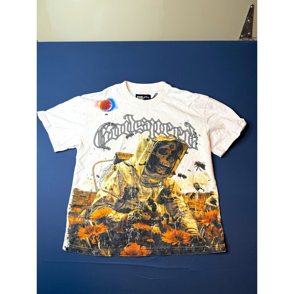 Godspeed Save The Bees II Skeleton Beekeeper T-Shirt M NWT 77/555 Rarity Tee